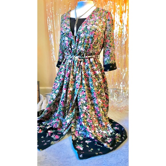 Zara Basic Z1975 Denim Floral Duster - Picture 5 of 9